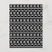 Carte Postale Lettre initiale D monogramme (Devant)