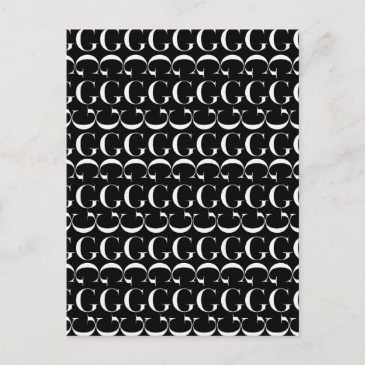 Carte Postale Lettre initiale de monogramme G (Devant)