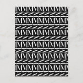 Carte Postale Lettre initiale M (Devant)