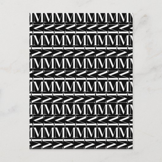 Carte Postale Lettre initiale M (Devant)