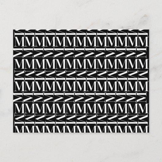 Carte Postale Lettre initiale M (Devant)