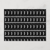 CARTE POSTALE LETTRE INITIALE MONÂTRE F (Devant)