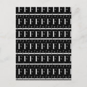 CARTE POSTALE LETTRE INITIALE MONÂTRE F (Devant)