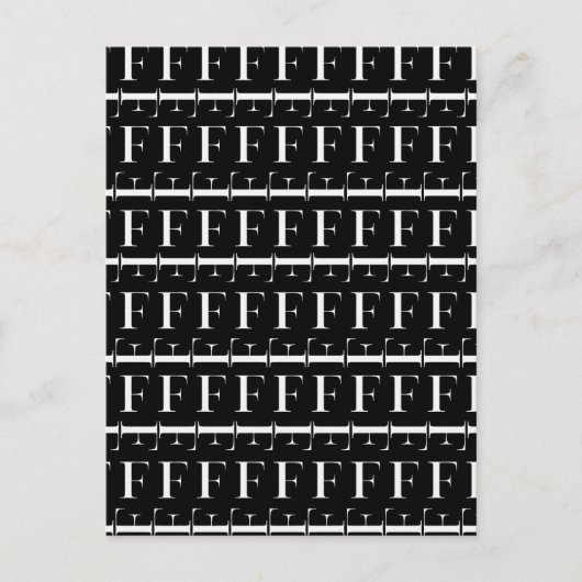 CARTE POSTALE LETTRE INITIALE MONÂTRE F (Devant)