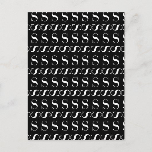 CARTE POSTALE LETTRE INITIALE MONÂTRE S (Devant)