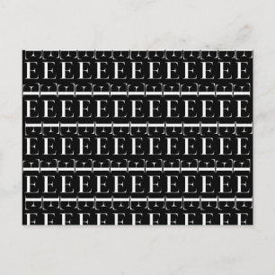 Carte Postale Lettre initiale monogramme E