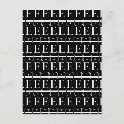 Carte Postale Lettre initiale monogramme E (Devant)