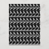 Carte Postale Lettre initiale monogramme K (Devant)