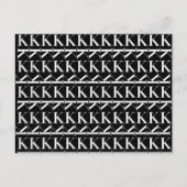 Carte Postale Lettre initiale monogramme K (Devant)