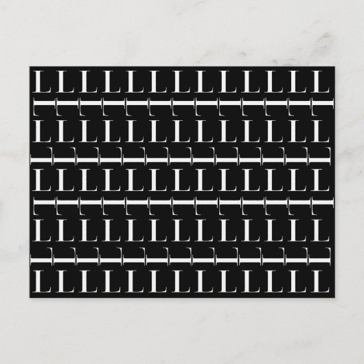 Carte Postale Lettre initiale monogramme L (Devant)