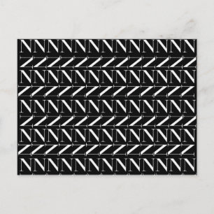 Carte Postale Lettre initiale monogramme N