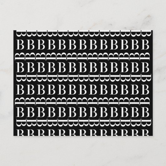 CARTE POSTALE LETTRE INITIALE MONOGRAPHIQUE B (Devant)