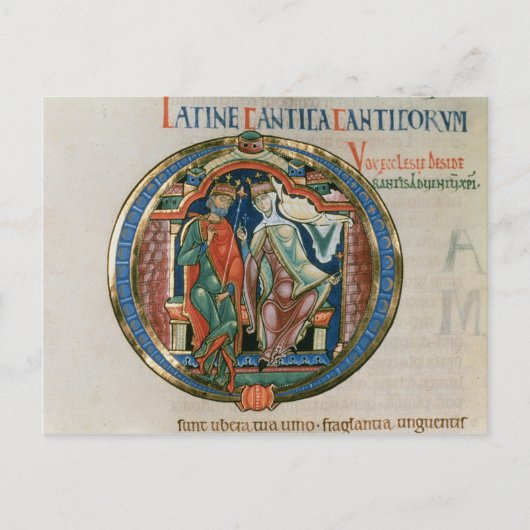 Carte Postale Lettre initiale 'O' Osculatur me - Laissez-moi emb (Devant)