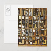 Carte Postale Lettre J (Devant / Derrière)