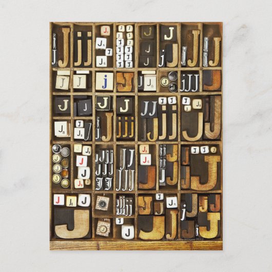 Carte Postale Lettre J (Devant)