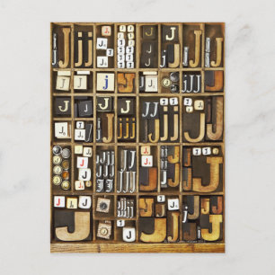 Carte Postale Lettre J