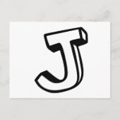 Carte Postale Lettre J (Devant)
