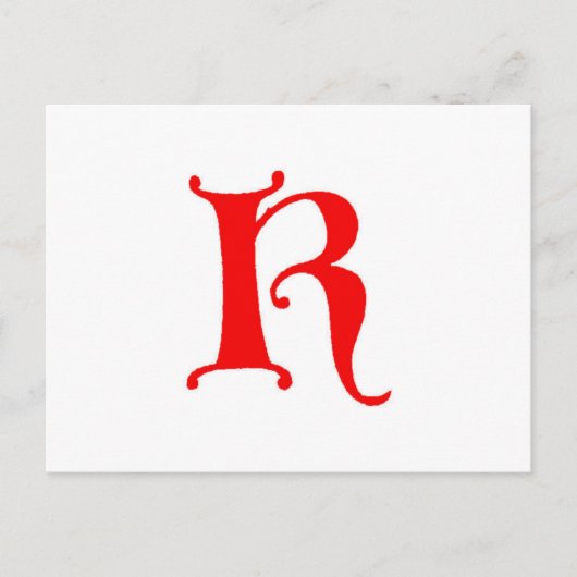 Carte Postale Lettre K (Devant)