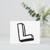 Carte Postale Lettre L (Debout devant)