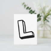 Carte Postale Lettre L (Debout devant)