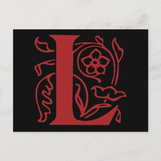 Carte Postale Lettre L (Devant)