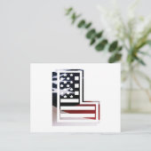Carte Postale Lettre L Monogramme Initial USA (Debout devant)