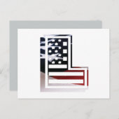 Carte Postale Lettre L Monogramme Initial USA (Devant / Derrière)