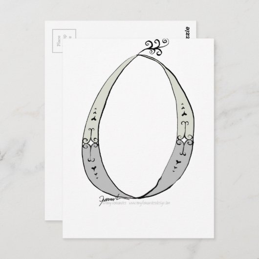 Carte Postale Lettre magique O de tony fernandes design (Devant / Derrière)