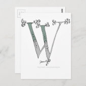 Carte Postale Lettre magique W de tony fernandes design (Devant / Derrière)