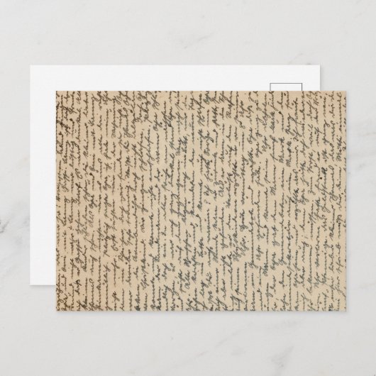 Carte Postale Lettre manuscrite vintage (Devant / Derrière)