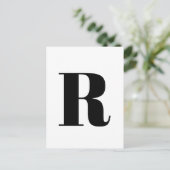 Carte Postale Lettre moderne | Initiale minimaliste Alphabet per (Debout devant)