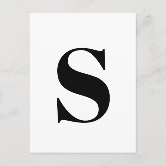 Carte Postale Lettre moderne | Initiale minimaliste Alphabet per (Devant)