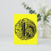 CARTE POSTALE LETTRE MONARIE "H" (Debout devant)