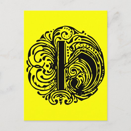 CARTE POSTALE LETTRE MONARIE "H" (Devant)