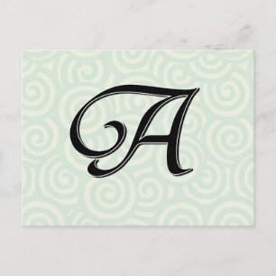Carte Postale Lettre monogramme A