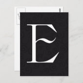 Carte Postale Lettre monogramme E (Devant / Derrière)