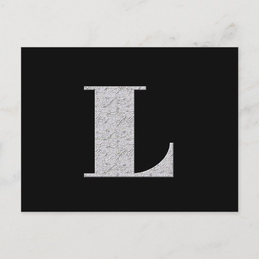 Carte Postale Lettre monogramme L (Devant)