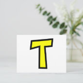 Carte Postale Lettre monogramme T (Debout devant)