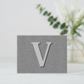Carte Postale Lettre monogramme V (Debout devant)