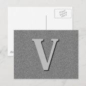 Carte Postale Lettre monogramme V (Devant / Derrière)