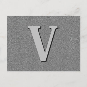 Carte Postale Lettre monogramme V