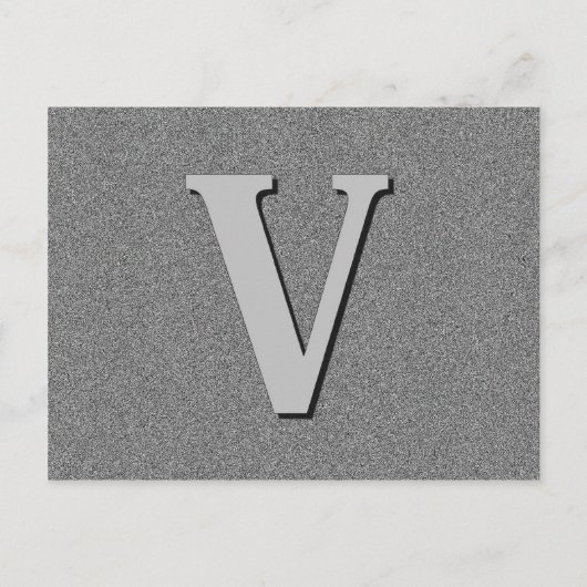 Carte Postale Lettre monogramme V (Devant)