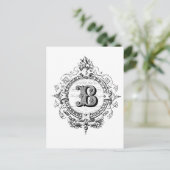Carte Postale Lettre Monogramme Vintage B (Debout devant)