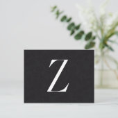 Carte Postale Lettre monogramme Z (Debout devant)