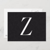 Carte Postale Lettre monogramme Z (Devant / Derrière)