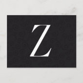 Carte Postale Lettre monogramme Z (Devant)