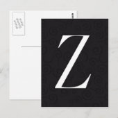 Carte Postale Lettre monogramme Z (Devant / Derrière)
