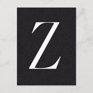 Carte Postale Lettre monogramme Z