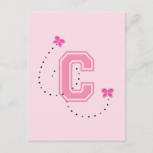 CARTE POSTALE LETTRE MONOGRAPHIQUE C (Devant)