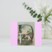 CARTE POSTALE LETTRE MONOGRAPHIQUE D (Debout devant)